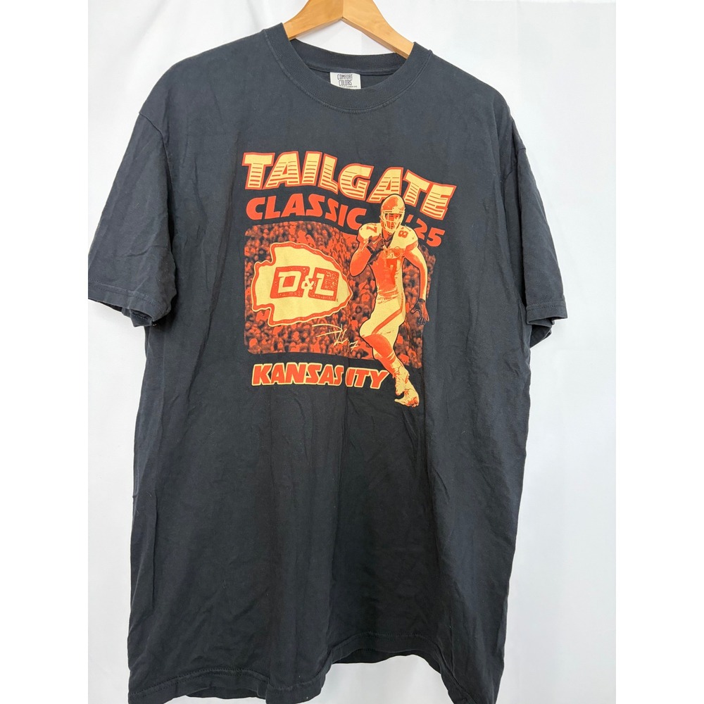 Travis Kelce Tailgate Classic 25 Kansas City Football T-Shirt Mens XL Black